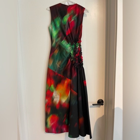Dries Van Noten Ruched Printed Cotton-Poplin Midi Dress - Picture 15 of 15